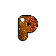 P Harfi Rounded Bakır Holo | ID Tag