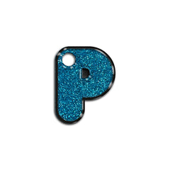 P Harfi Rounded Blue Glitter | ID Tag