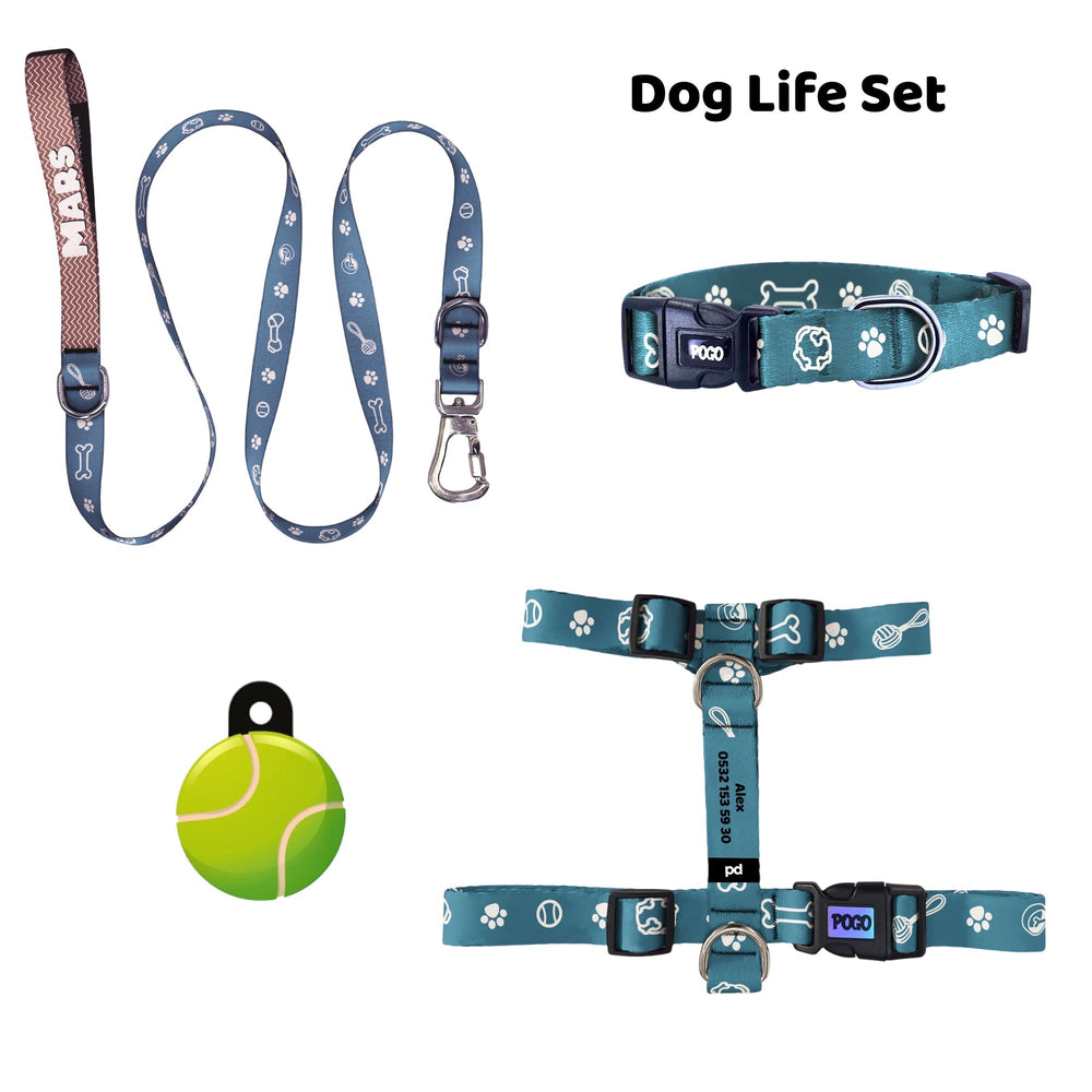 Dog Life | Tasma ve Künye Seti - Evcil hayvanlar için mükemmel bir ürün.