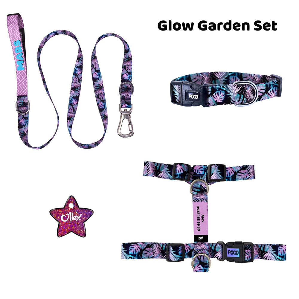 Glow Garden | Tasma ve Künye Seti - Evcil hayvanlar için mükemmel bir ürün.