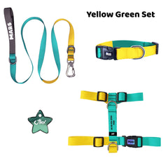 Yellow Green | Tasma ve Künye Seti - Evcil hayvanlar için mükemmel bir ürün.