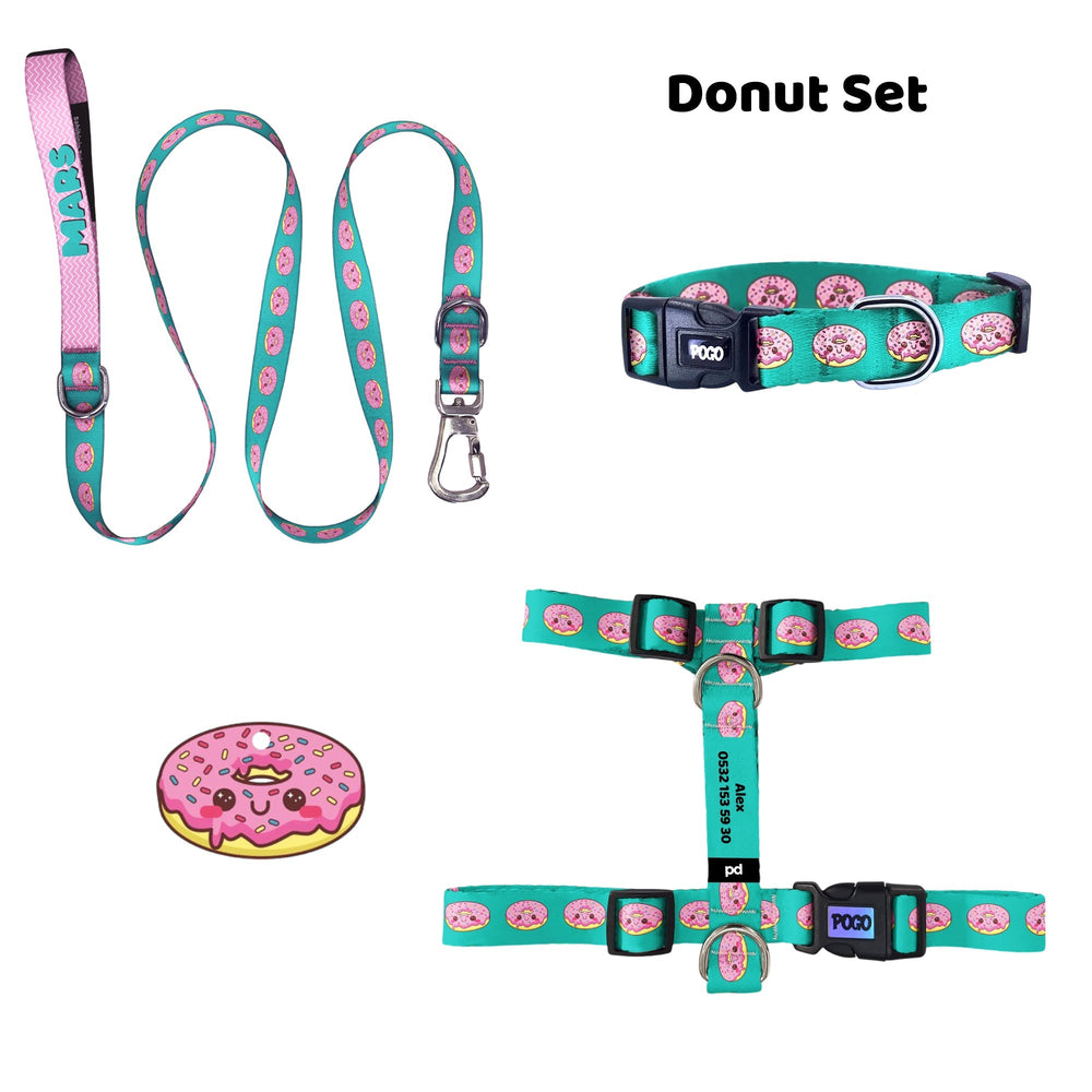 Donut | Tasma ve Künye Seti - Evcil hayvanlar için mükemmel bir ürün.