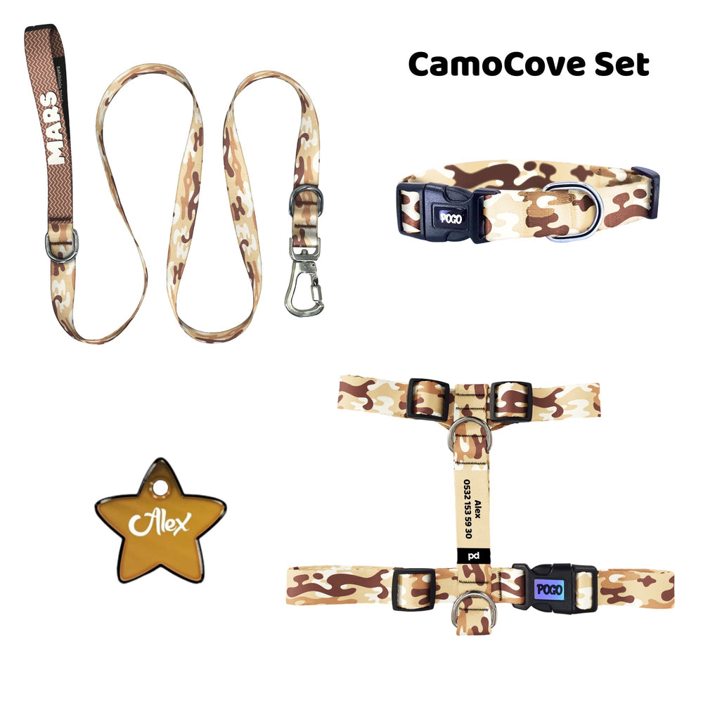 CamoCove | Tasma ve Künye Seti - Evcil hayvanlar için mükemmel bir ürün.