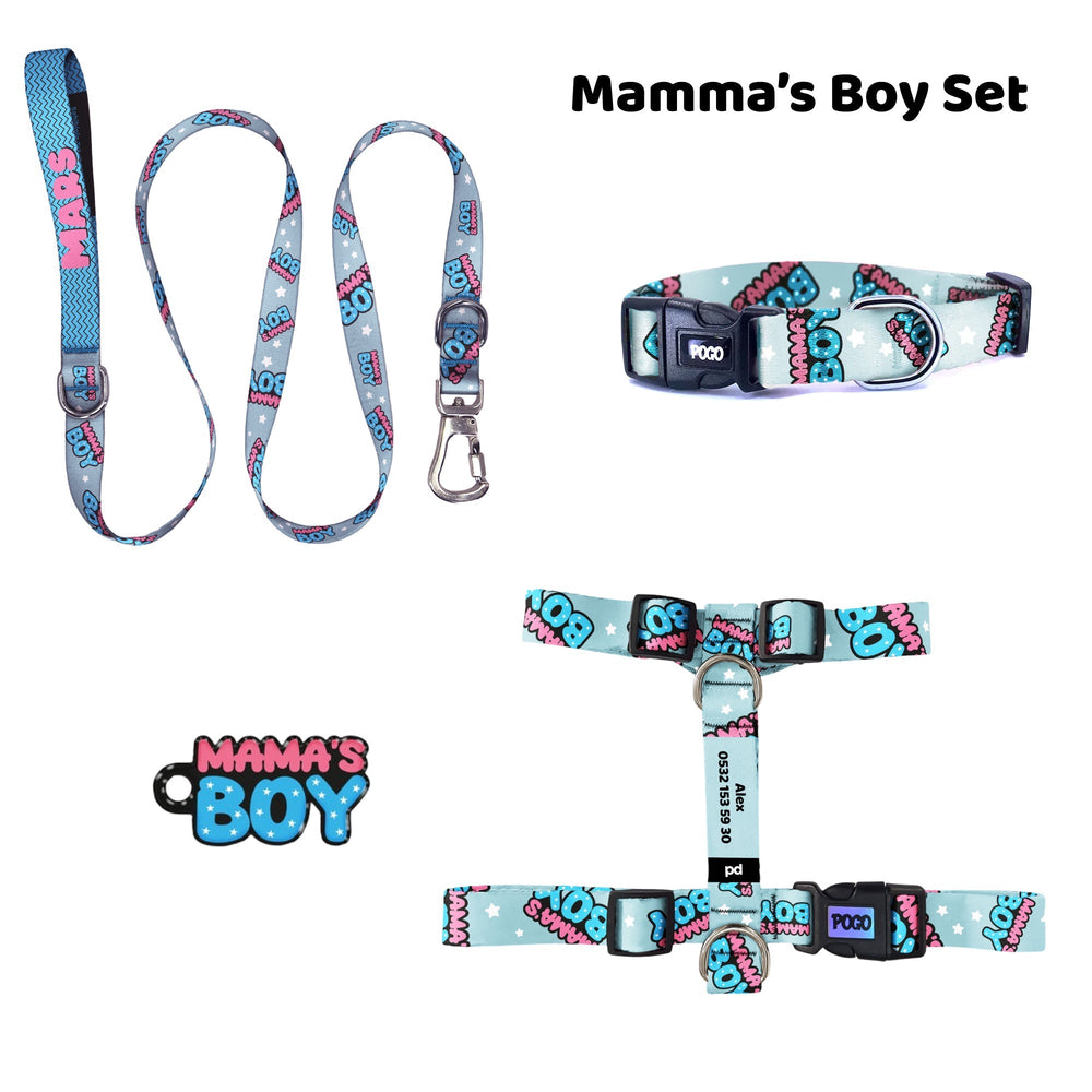 Mama's Boy | Tasma ve Künye Seti - Evcil hayvanlar için mükemmel bir ürün.