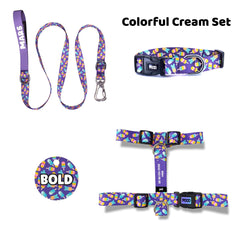 Colorful Cream | Dog Collar Set
