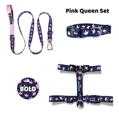 Pink Queen | Dog Collar Set
