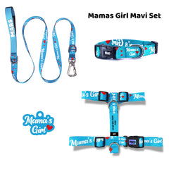 Mamas Girl Blue | Dog Collar Set