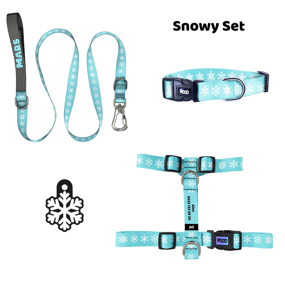 Snowy | Tasma ve Künye Seti - Evcil hayvanlar için mükemmel bir ürün.