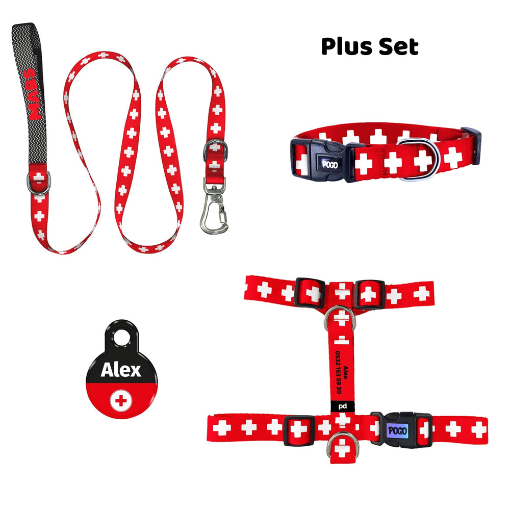 Plus | Tasma ve Künye Seti - Evcil hayvanlar için mükemmel bir ürün.