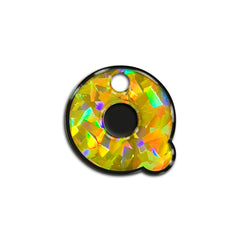 Q Harfi Rounded Sarı Holo | ID Tag