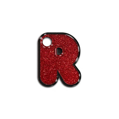 R Harfi Rounded Red Glitter | ID Tag
