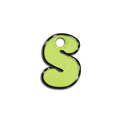 S Harfi Rounded Sarı Glitter | ID Tag