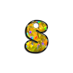 S Harfi Rounded Sarı Holo | ID Tag