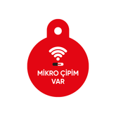 Mikro Çipim Var Kırmızı Yuvarlak TF TagsForever
