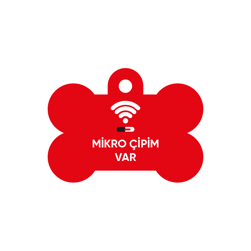 Mikro Çipim Var Kırmızı Kemik TF TagsForever