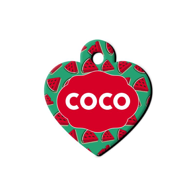 Karpuz Desenli Kalp TFX TagsForever