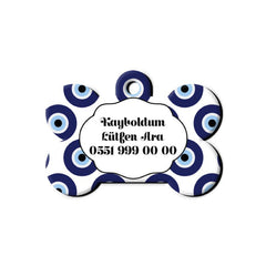 Nazar Boncuğu Desenli Kemik TFX TagsForever