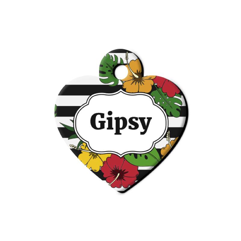 Çiçek Desenli Kalp TFX TagsForever