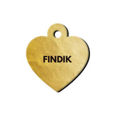 Altın Desenli 2 Kalp | Kedi Köpek İsimlik - Evcil hayvanlar için mükemmel bir ürün.