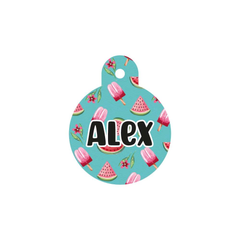 Dondurma Karpuz Yuvarlak | Kedi Köpek İsimlik - Evcil hayvanlar için mükemmel bir ürün.