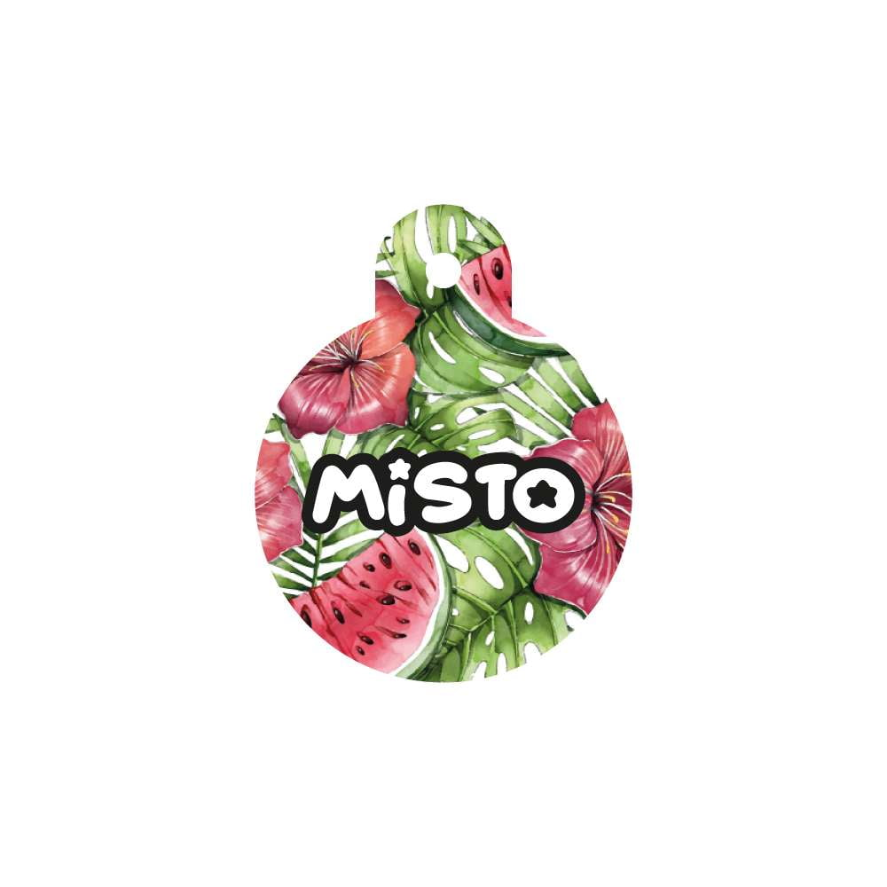 Çiçek Karpuz Yuvarlak | Kedi Köpek İsimlik - Evcil hayvanlar için mükemmel bir ürün.