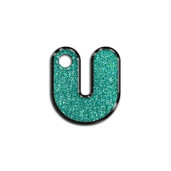 U Harfi Rounded Su Green Glitter | ID Tag