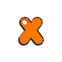 X Harfi Rounded Orange Neon | ID Tag