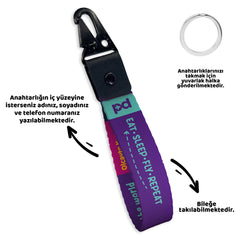 Eat Sleep Fly | PD Fly Anahtarlık - Evcil hayvanlar için mükemmel bir ürün.