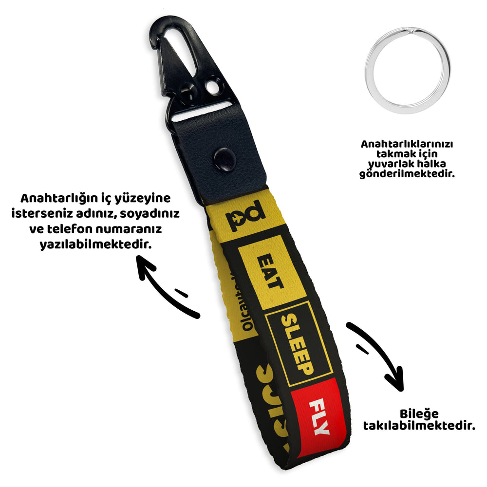 Eat Sleep Fly Box | PD Fly Anahtarlık - Evcil hayvanlar için mükemmel bir ürün.