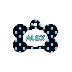 Mavi Puantiye Desenli Kemik | Kedi Köpek İsimlik - Evcil hayvanlar için mükemmel bir ürün.