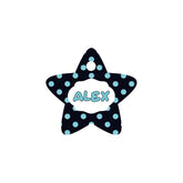 Mavi Puantiye Desenli Yıldız | Kedi Köpek İsimlik - Evcil hayvanlar için mükemmel bir ürün.
