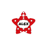 Kırmızı Puantiye Desenli Yıldız | Kedi Köpek İsimlik - Evcil hayvanlar için mükemmel bir ürün.