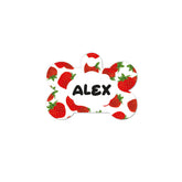 Kırmızı Çilek Desenli Kemik | Kedi Köpek İsimlik - Evcil hayvanlar için mükemmel bir ürün.