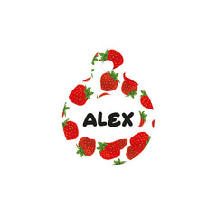 Kırmızı Çilek Desenli Yuvarlak | Kedi Köpek İsimlik - Evcil hayvanlar için mükemmel bir ürün.