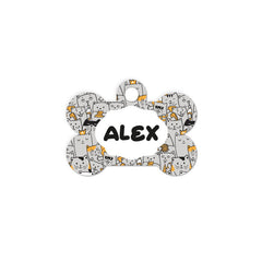 Kediler Desenli Kemik | Kedi Köpek İsimlik - Evcil hayvanlar için mükemmel bir ürün.