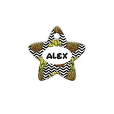 Ananas Zig Zag Desenli Yıldız | Kedi Köpek İsimlik - Evcil hayvanlar için mükemmel bir ürün.