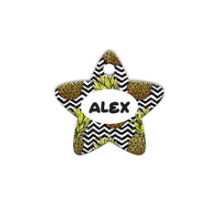 Ananas Zig Zag Desenli Yıldız | Kedi Köpek İsimlik - Evcil hayvanlar için mükemmel bir ürün.