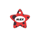 Kırmızı Polka Desenli Yıldız | Kedi Köpek İsimlik - Evcil hayvanlar için mükemmel bir ürün.