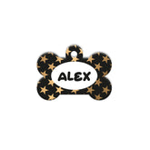 Altın Yıldız Desenli Kemik | Kedi Köpek İsimlik - Evcil hayvanlar için mükemmel bir ürün.