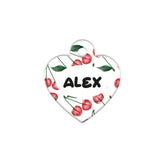 Kiraz Desenli Kalp | Kedi Köpek İsimlik - Evcil hayvanlar için mükemmel bir ürün.