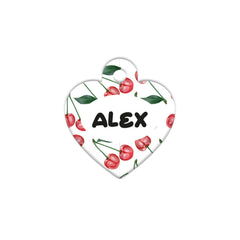 Kiraz Desenli Kalp | Kedi Köpek İsimlik - Evcil hayvanlar için mükemmel bir ürün.