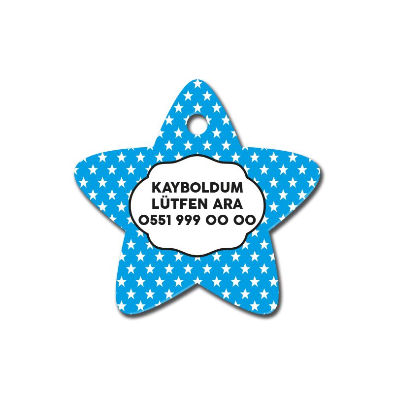 Mavi Yıldız Desenli Yıldız TFX TagsForever