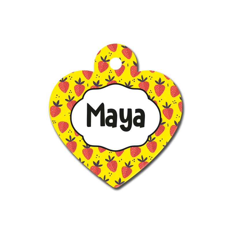 Çilek Desenli Kalp TFX TagsForever