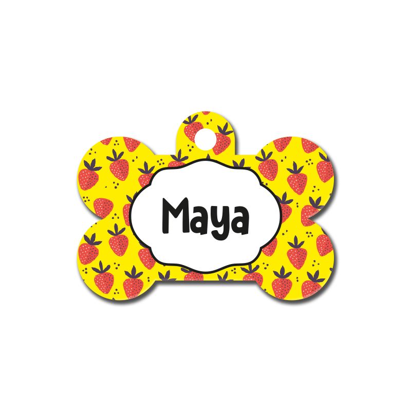 Çilek Desenli Kemik TFX TagsForever