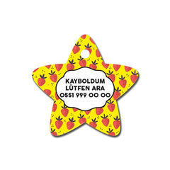 Çilek Desenli Yıldız TFX TagsForever