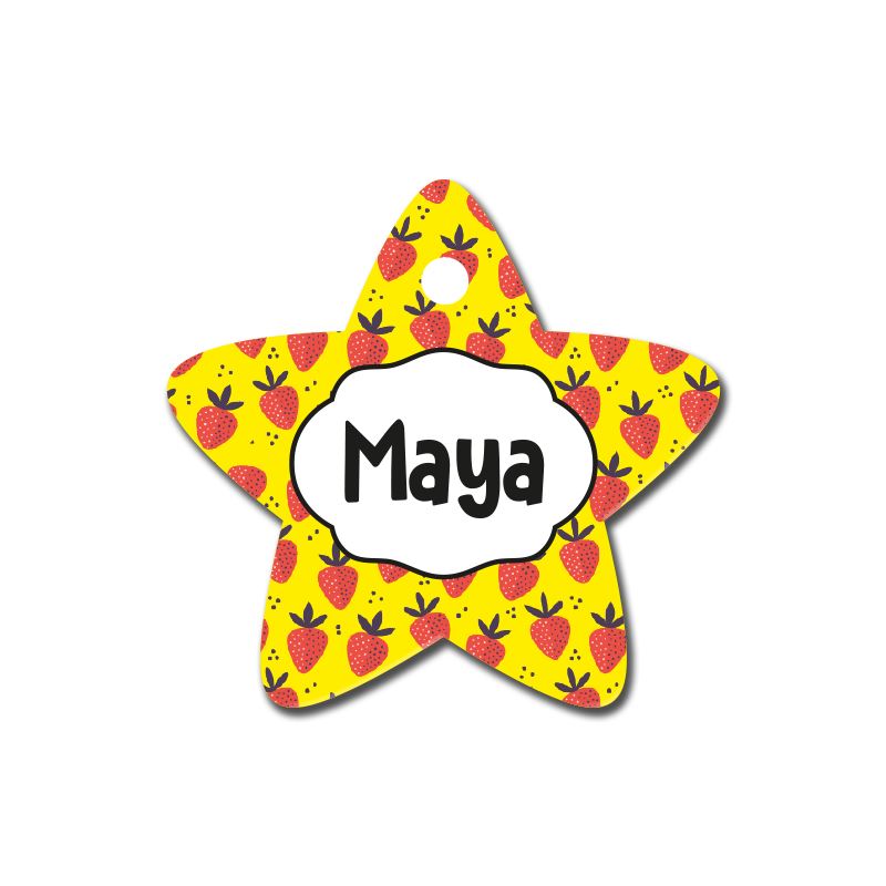 Çilek Desenli Yıldız TFX TagsForever