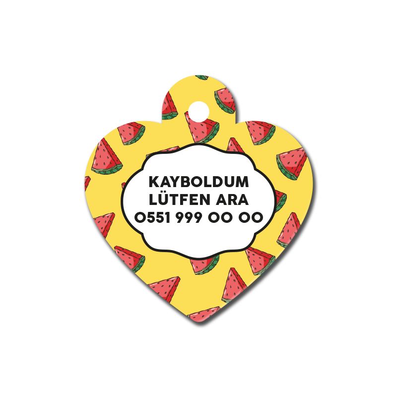 Karpuz 2 Desenli Kalp TFX TagsForever