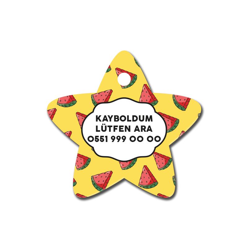 Karpuz 2 Desenli Yıldız TFX TagsForever