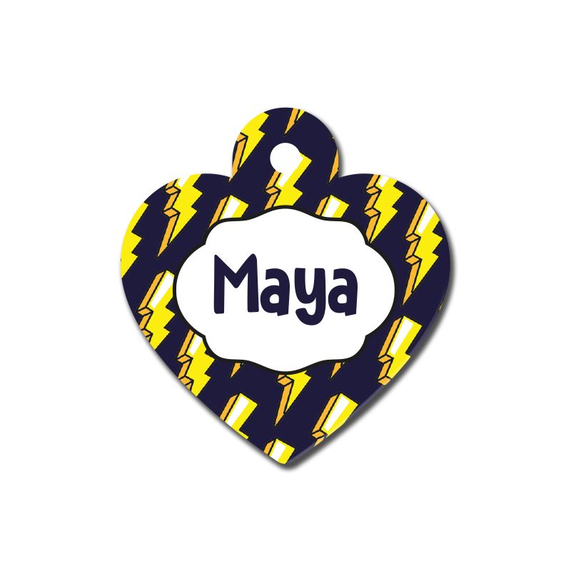 Şimşek Desenli Kalp TFX TagsForever