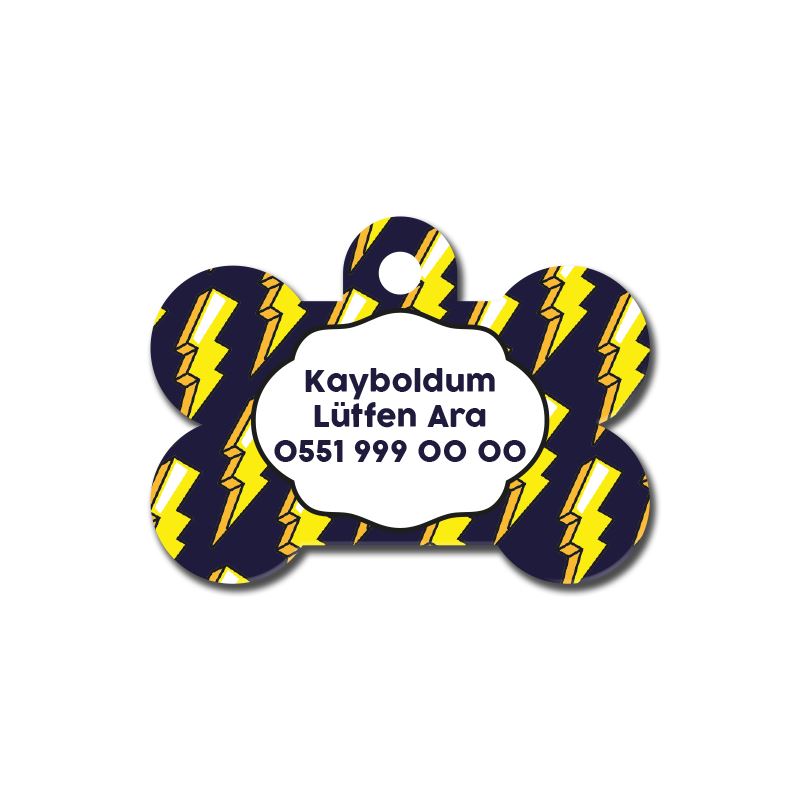 Şimşek Desenli Kemik TFX TagsForever